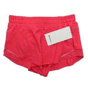 New Lululemon Size 12 Hotty Hot Low Rise LR Lined Short 2.5" GLZP Glaze Pink $68